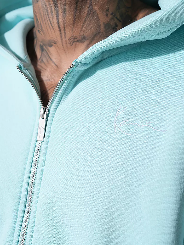 KARL KANI Sweatjacke hellblau