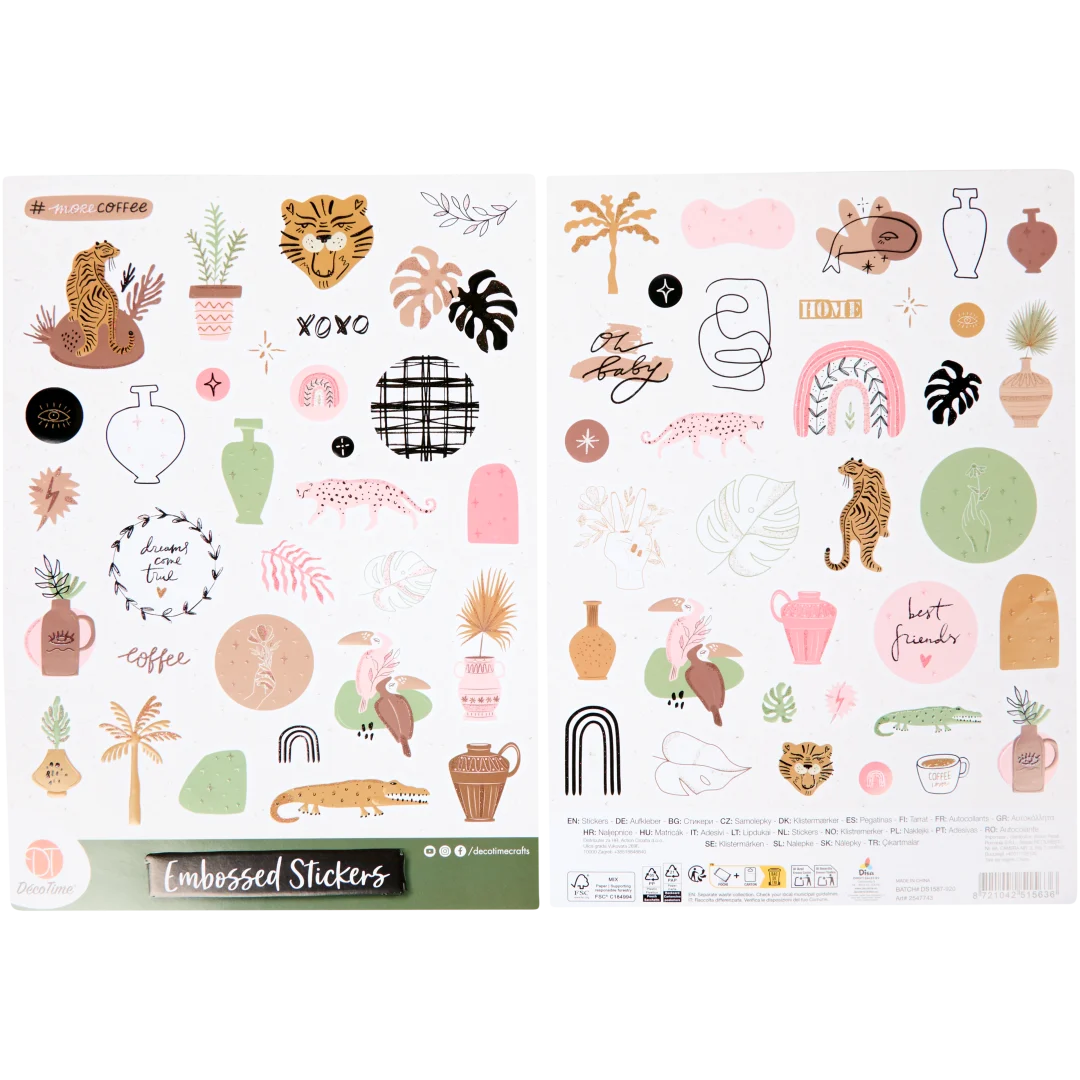 DécoTime stickervellen 2 stuks | diverse varianten