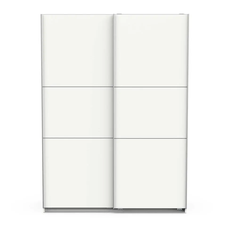 Garderobekast Spectre 148cm met schuifdeuren - mat wit