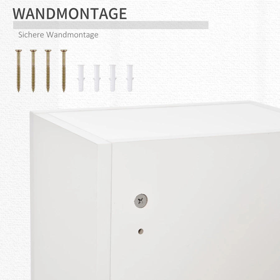 kleankin Medizinschrank verstellbare Trennwände weiß