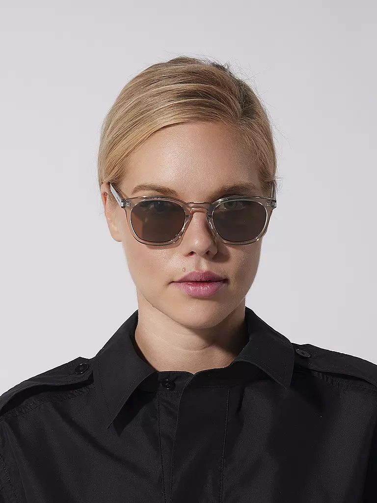 SAINT LAURENT Sonnenbrille SL28 METAL beige