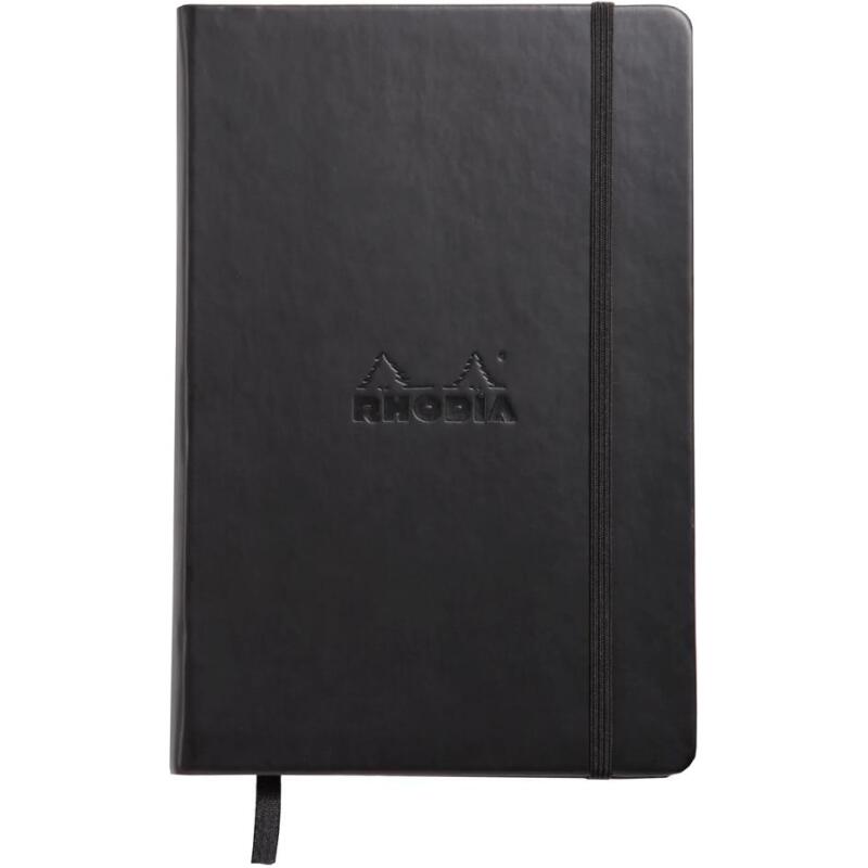 Webnotebook A5 192 pages dot papier ivoire 90g fermeture élastique - Noir