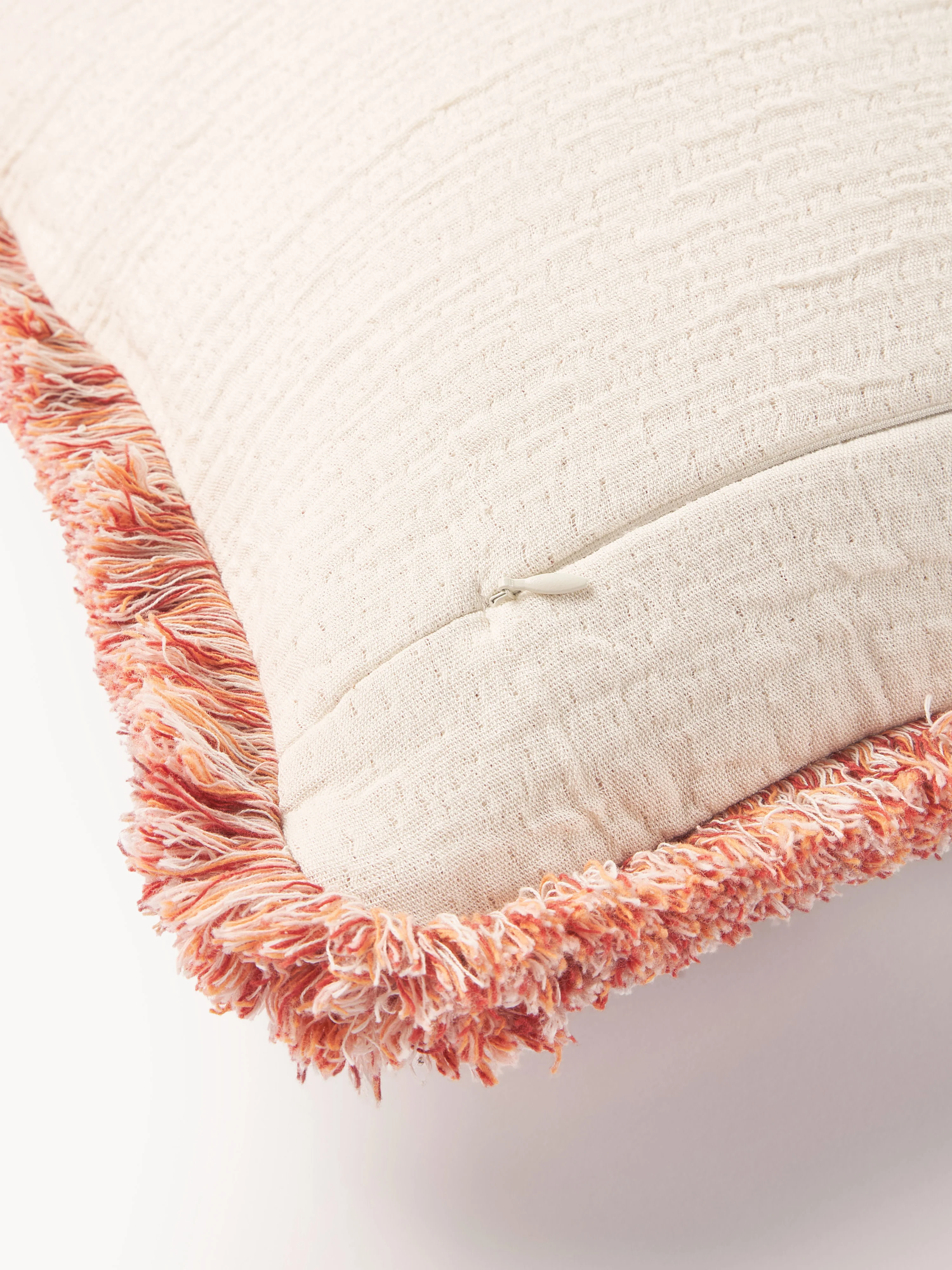 Jacquard kussenhoes Rui met franjes