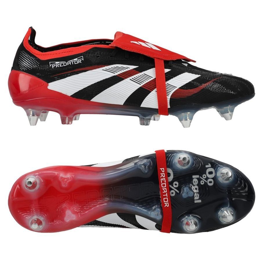 adidas Predator Elite Fold-over Tongue SG Moments - Noir/Blanc/Rouge ÉDITION LIMITÉE