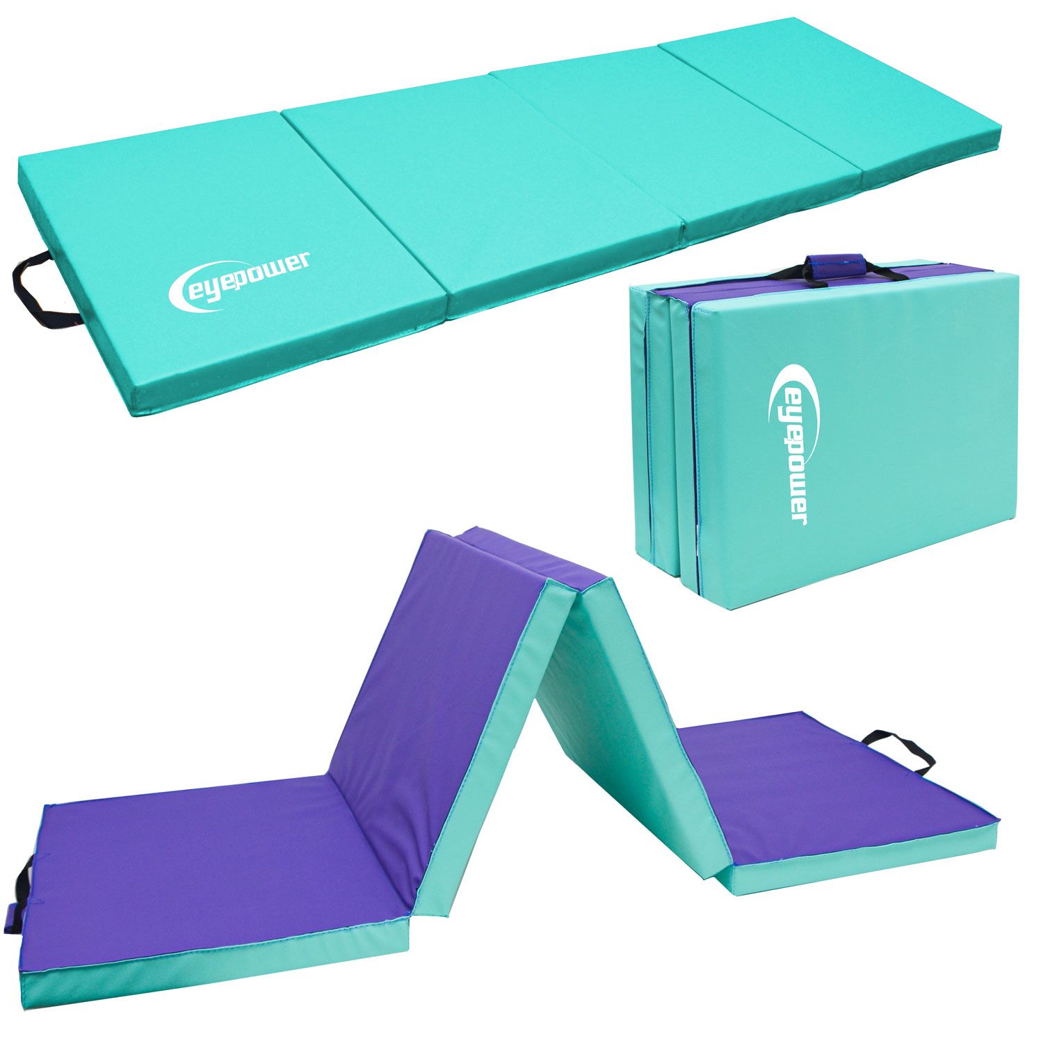 Weichbodenmatte 180*60*5cm mint/aubergine