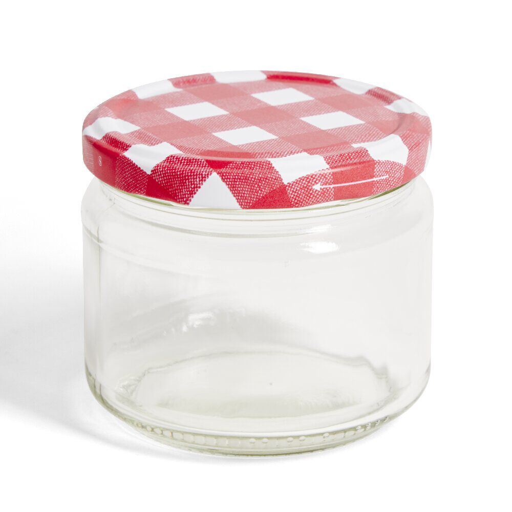 Lot de 4 pots à confiture acier et verre Ø7,5xH8,7cm