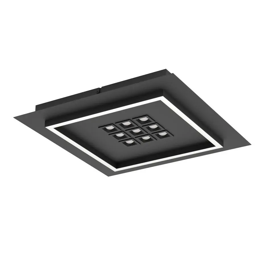 EGLO Balazote Plafonnière - LED - Kunststof - Zwart/Wit