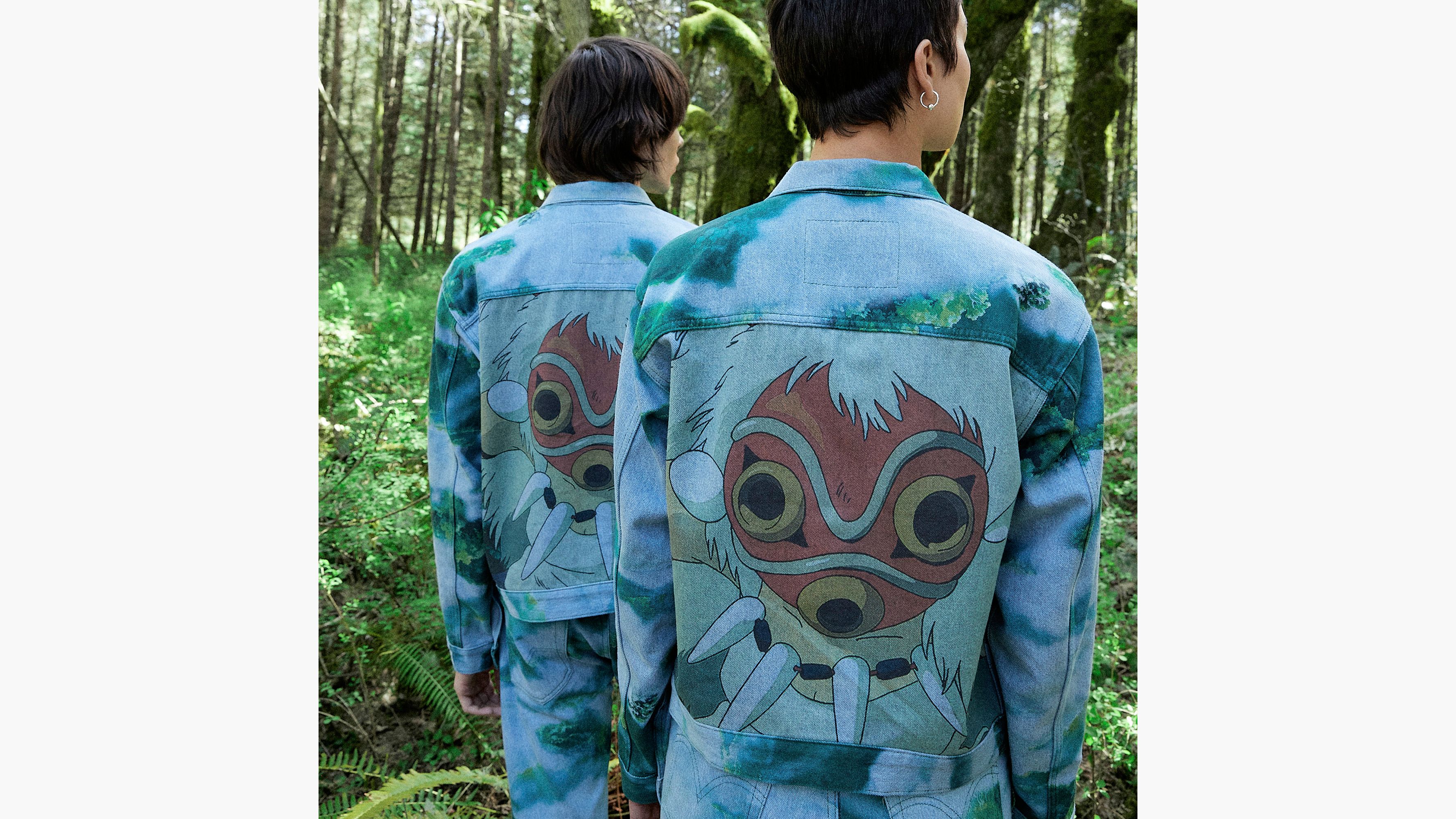 Veste Trucker San et le loup Levi's® X Princess Mononoke - Xghibli Cloud Blue Trucker - Multicolore