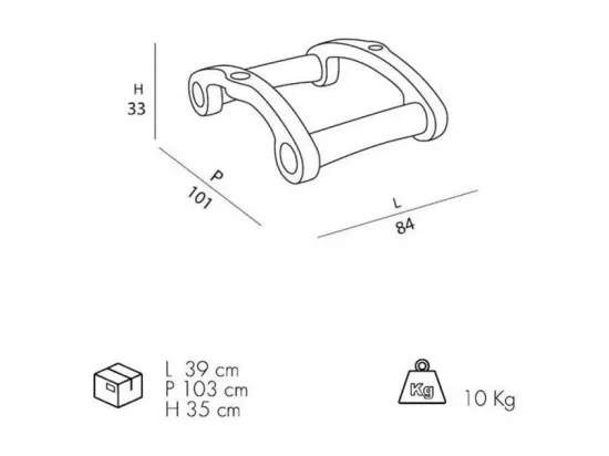 Support flottant pour chaise longue Laguna Cagliari