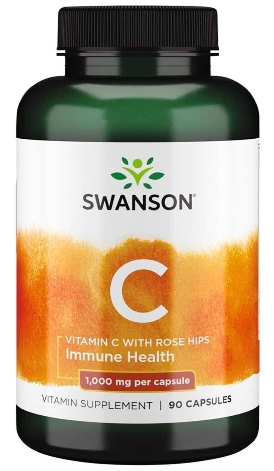 Swanson Vitamina C con escaramujos 1000mg 90 cápsulas