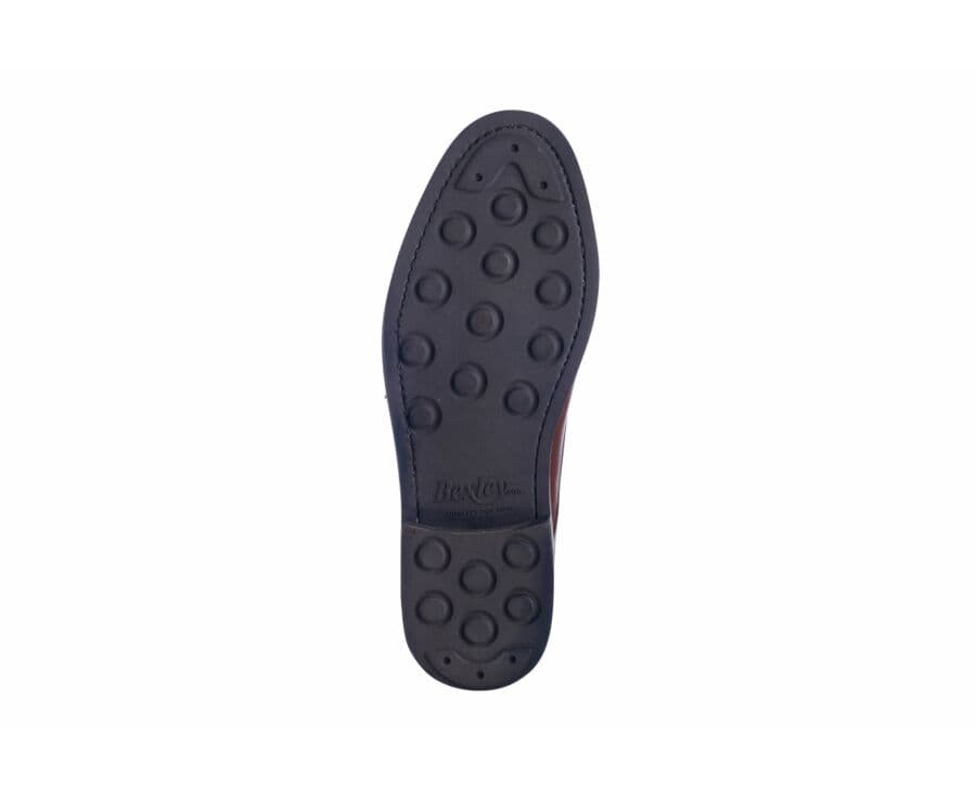 Chaussures homme double boucle Châtaigne Patiné - LINDSEY GOMME CITY