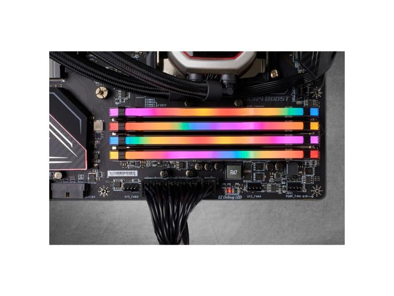 Corsair DDR4-RAM Vengeance RGB PRO Black iCUE 3600 MHz 4x 3 High-Performance Arbeitsspeicher mit Multi-Zone-RGB-Beleuchtung