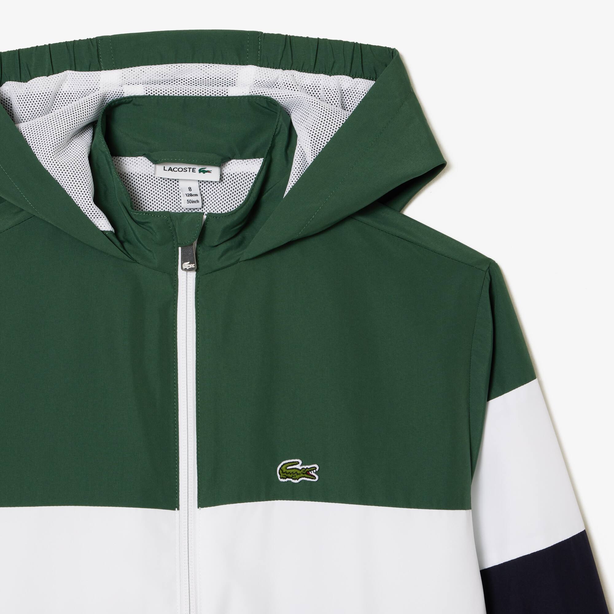 Veste zippée à capuche enfant Lacoste en polyester recyclé Manteaux & Blousons - Vert - Lacoste - Enfant