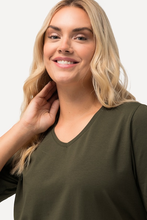 T-Shirt, A-Linie, V-Ausschnitt, Halbarm