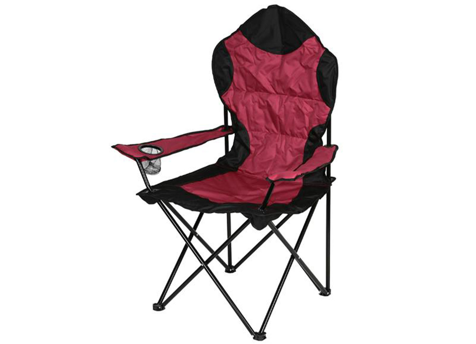 Camping-Klappsessel Deluxe Bordeaux/Schwarz