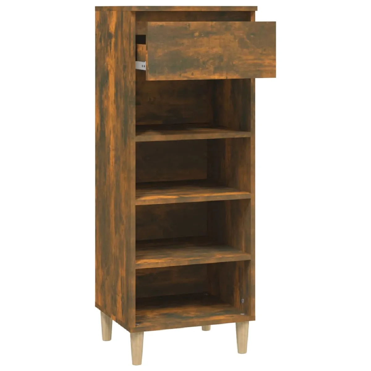 VIDAXL Armoire à chaussures chêne fumé