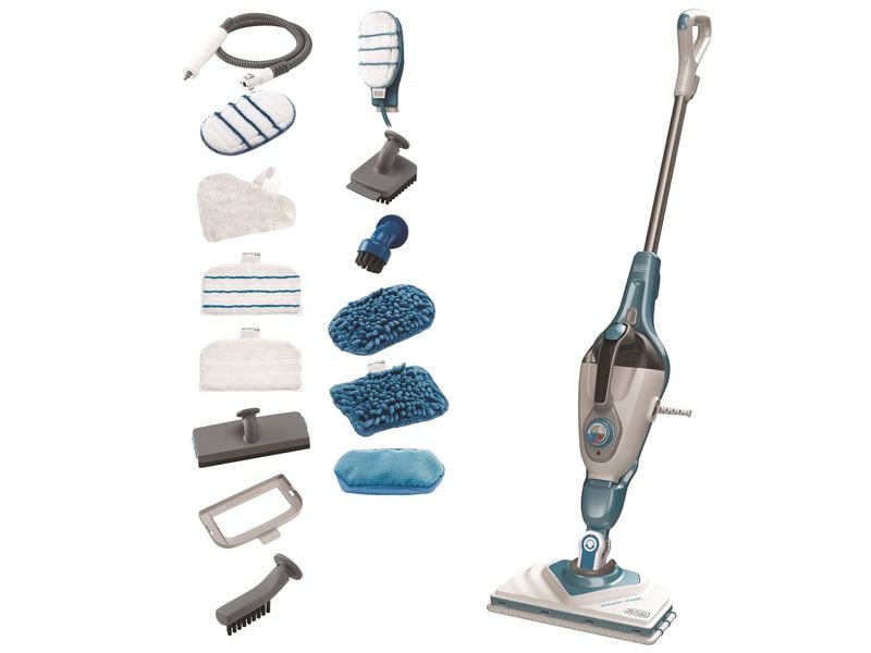 BLACK DECKER Dampfbesen BHSM1615DSG 2in1 Dampfbesen mit Handdampfgerät