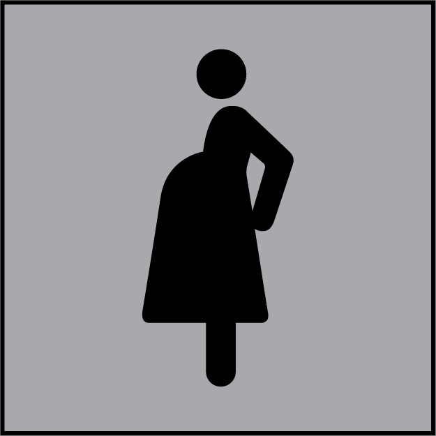 Panneau Accès prioritaire aux femmes enceintes - ISO 7001 en Gravoply