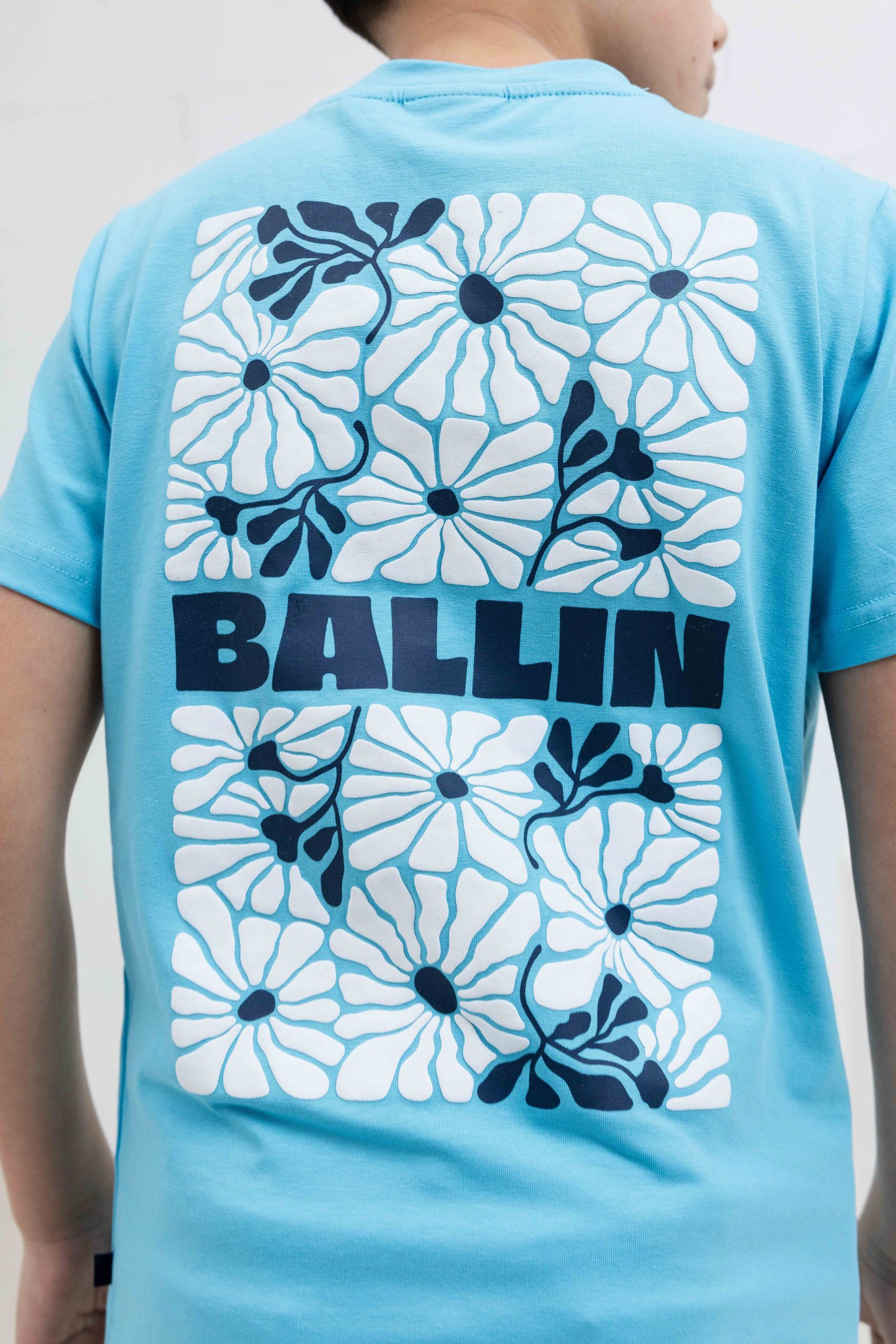 Ballin Amsterdam Floral Bouquet T-Shirt Kids Lichtblauw