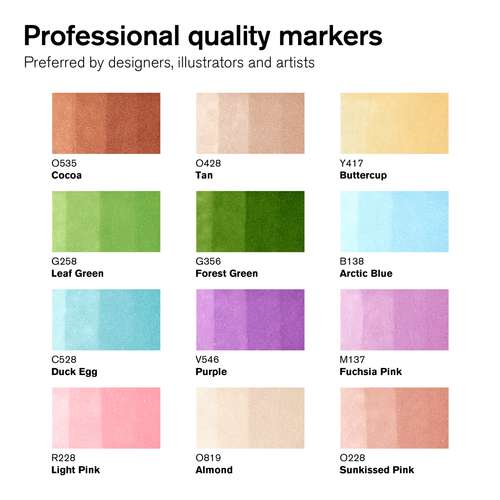 WINSOR & NEWTON™ promarker™ themenbasierte 12er-Sets