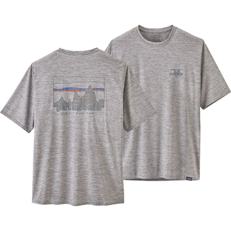 Patagonia M's Cap Cool Daily Graphic Shirt '73 Skyline: Feather Grey