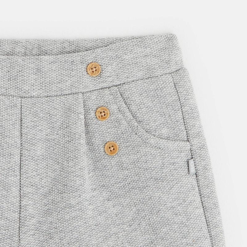 Short maille molleton effet pont gris bébé fille Gris ou noir