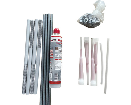 Luifelmontageset voor dubbelschalig metselwerk (set voor 4 bevestigingspunten)