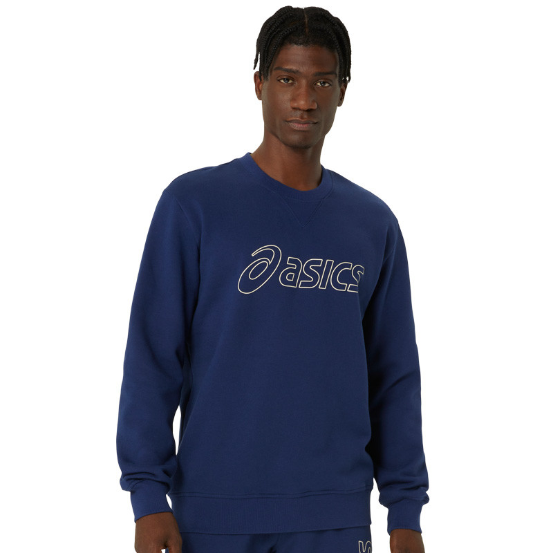 Sweat molleton Asics logo bleu marine