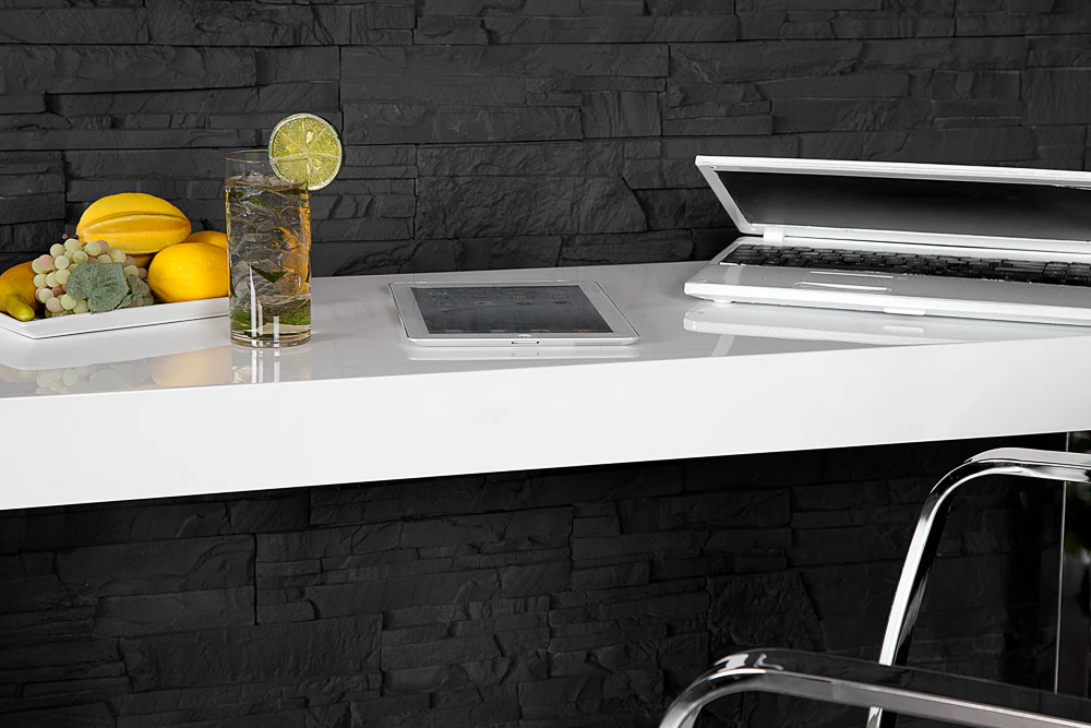 riess-ambiente Konsole WHITE DESK - 120cm weiß Hochglanz Bürotisch
