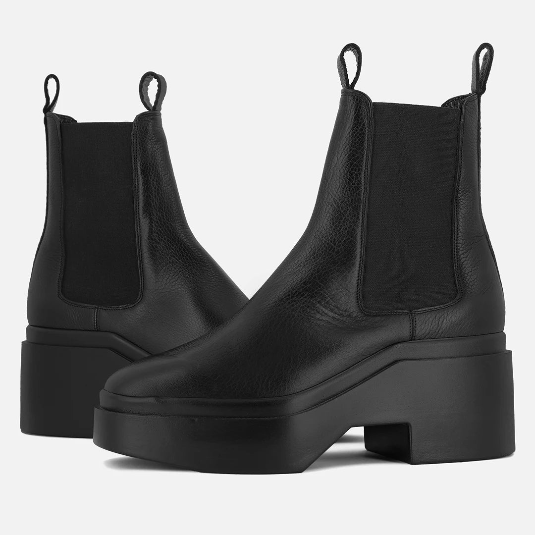 ANKLE BOOTS - NAFY ankle boots, grained leather black || OUTLET