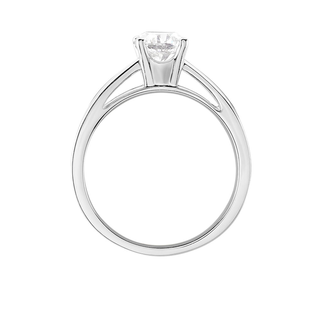 Bague Solitaire Iris Or Blanc Diamant