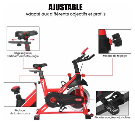 Vélo de Biking - CARE - racing 470-475 Rouge