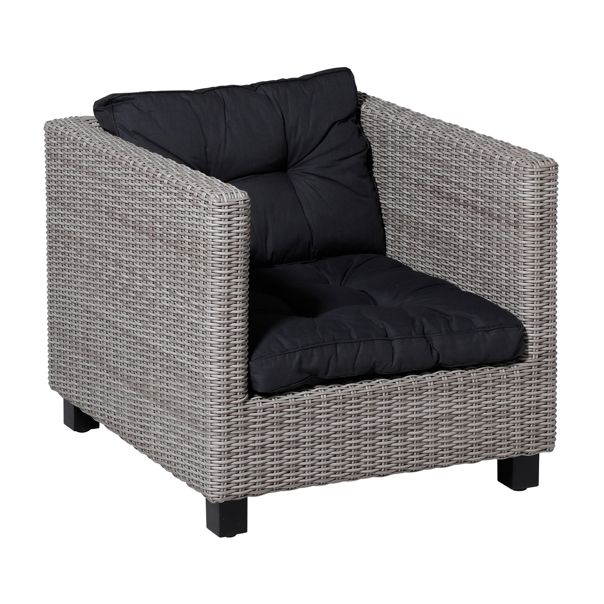 Madison Basic black Rugkussen - Set van 2