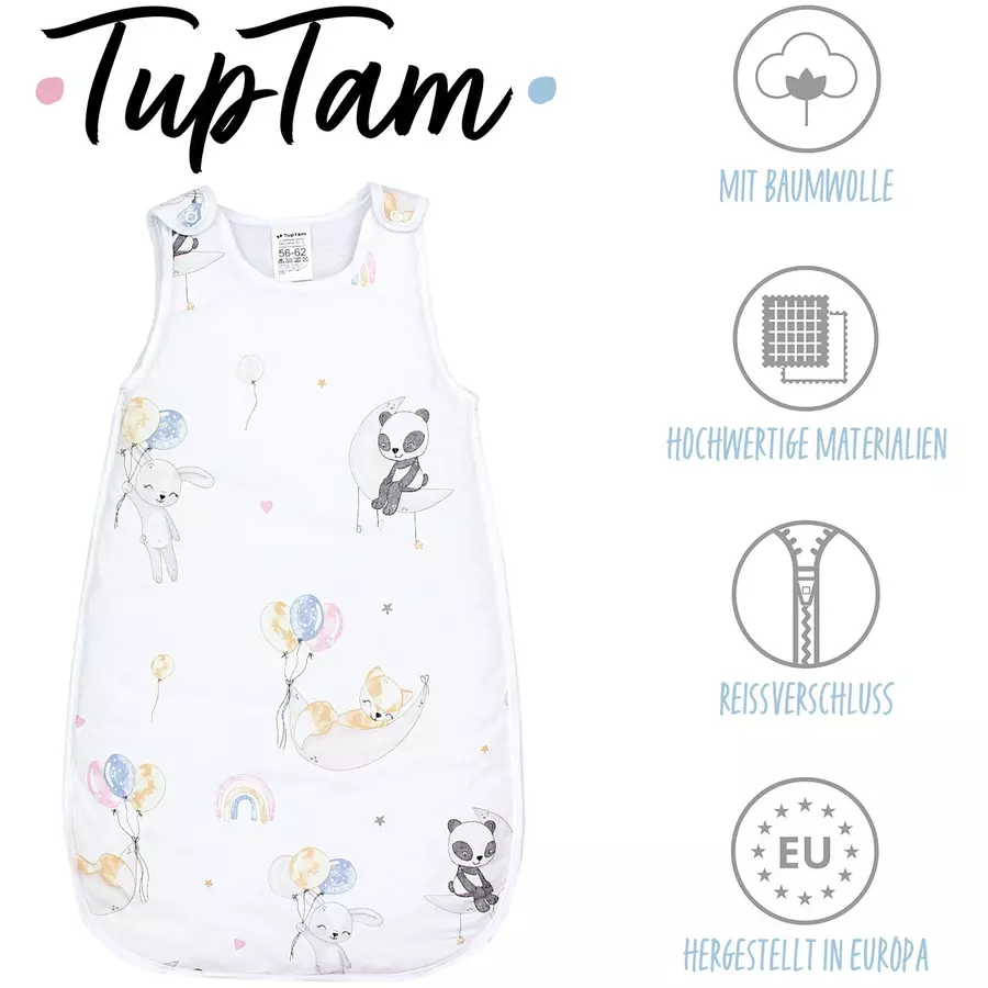 TupTam Baby Ganzjahres Schlafsack Wattiert weiß