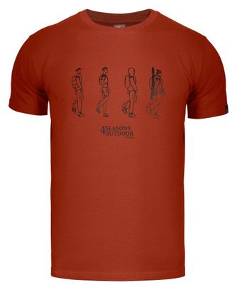 T-shirt de randonnée Alpinus Four seasons orange - Homme