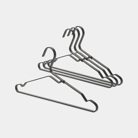 Aluminium Kledinghangers, set van 4 - Black