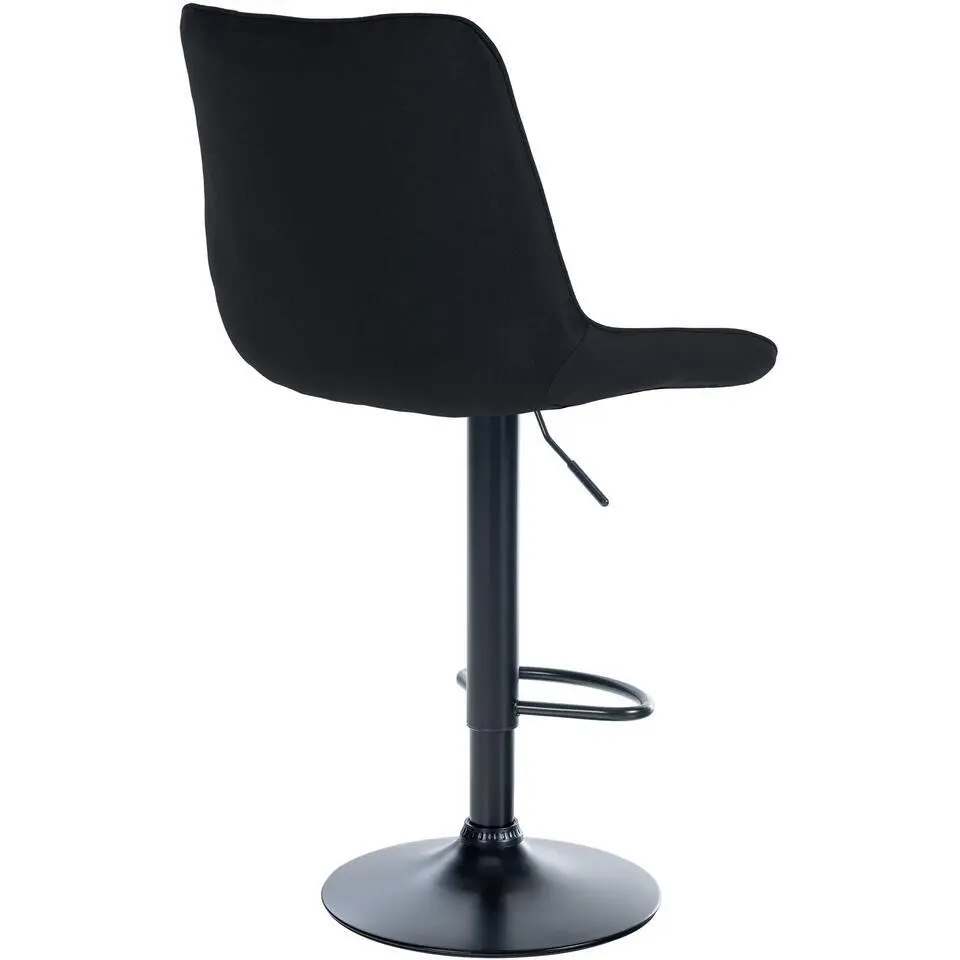 CLP Barkruk Toni zwart Frame - Stof - zwart