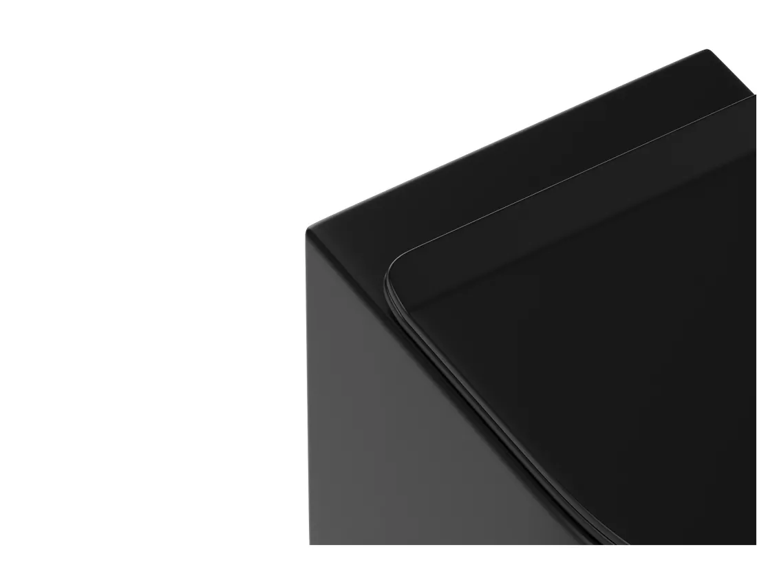 Pack WC suspendu avec bâti-support décoratif - Noir mat - JAVOINE