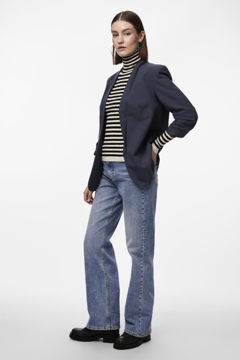 Pieces blauwe dames blazer