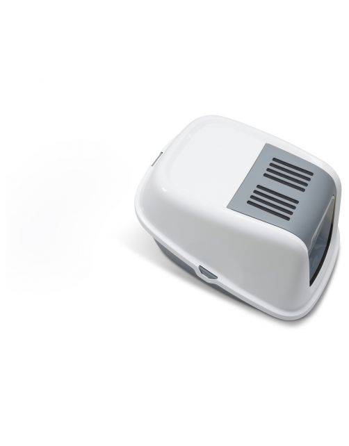 Savic Kattentoilet Nestor Giant - Kattenbak - 75.5x56x55.5 cm Wit Grijs Xxl