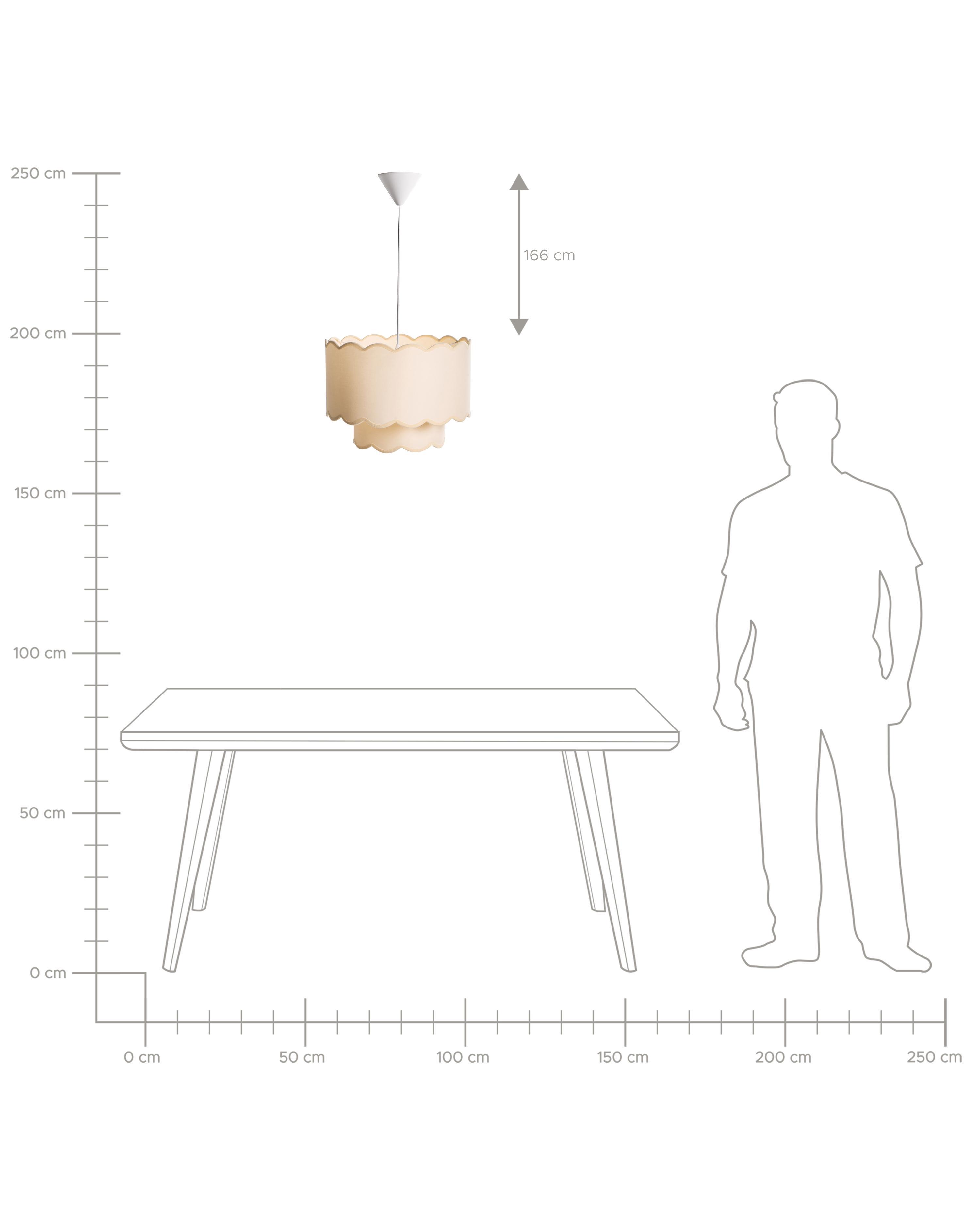 Hanglamp MECUMBURA Metaal Wit/beige