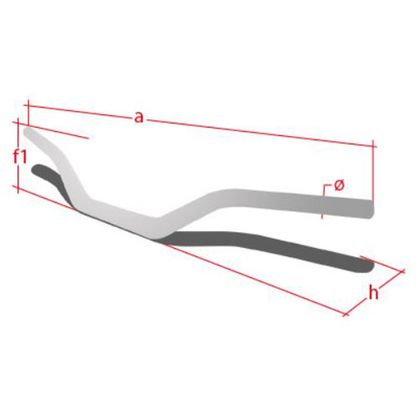 Guidon Neken High 28.6mm spécial 85cc Universel - Noir / Blanc