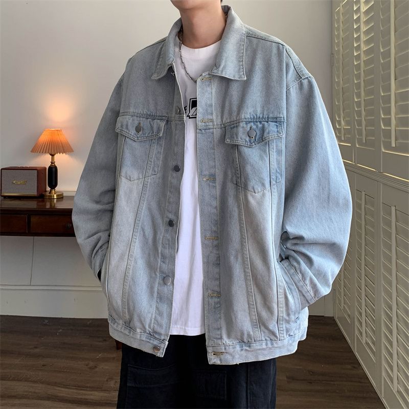 FOEV - Denim enkelrijsjas met zakdetail