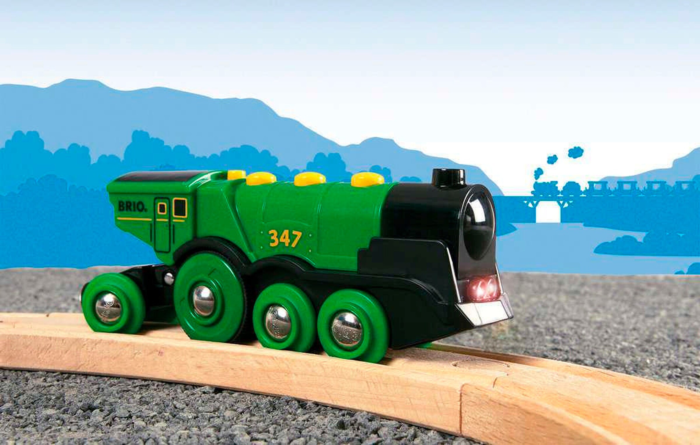BRIO Grüner Gustav Batterielok