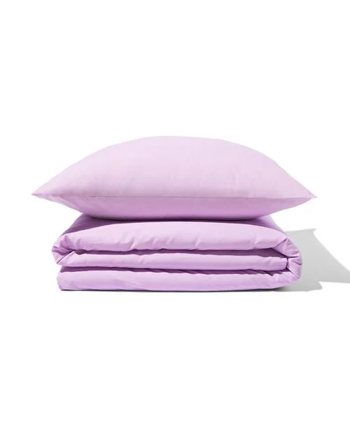 housse de couette coton doux 140x200/220 lilas
