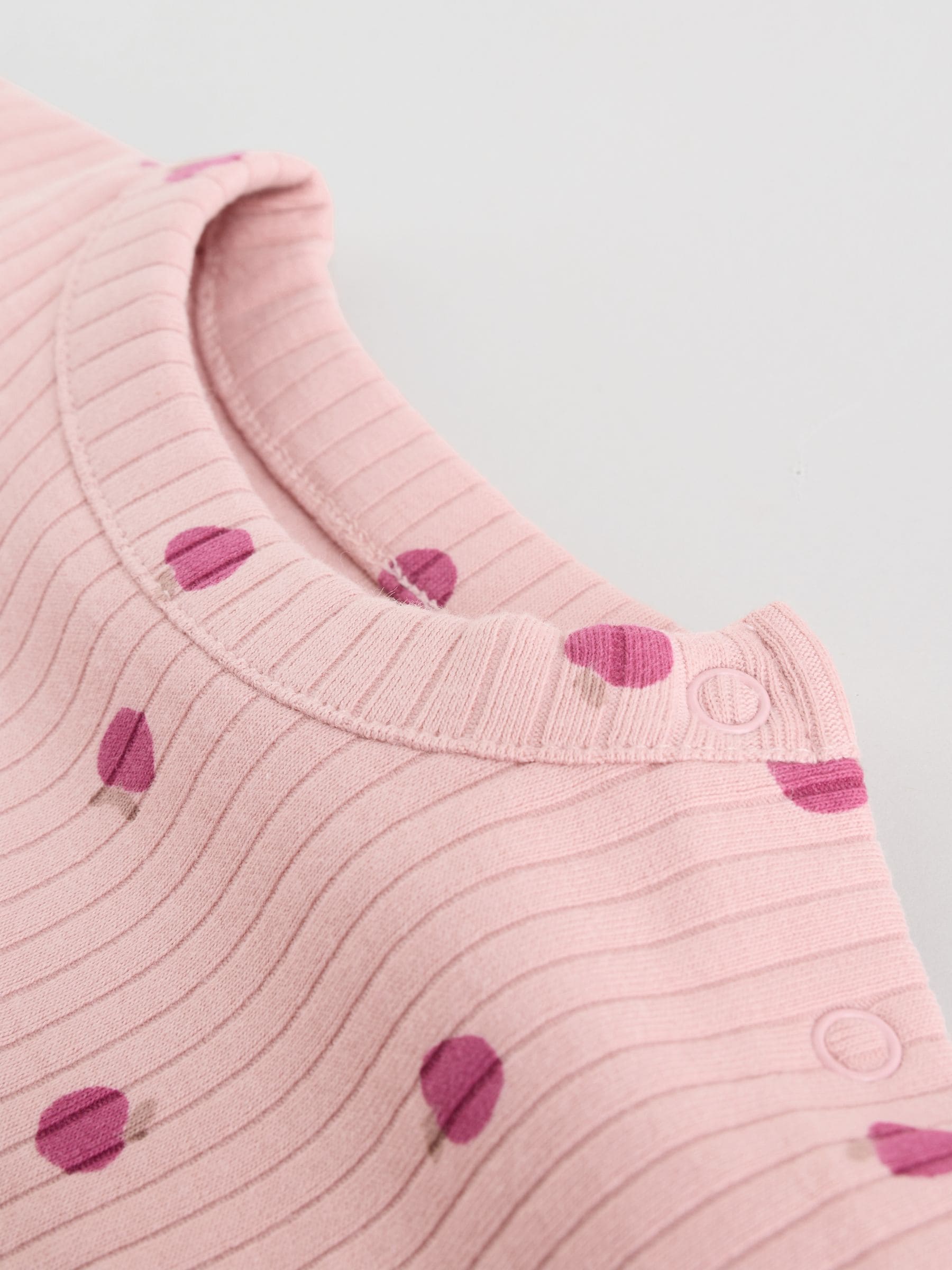 Roze/crème/bruine print - 6 -delige set van top met lange mouwen en leggings (0mnd -3jr)