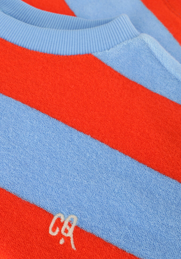 CARLIJNQ rode carlijnq korte broek striped red/blue - t-shirt oversized