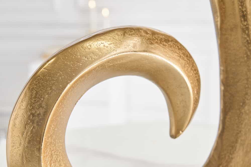 Moderne Vase WAVE 47cm gold Aluminium poliert Dekoration