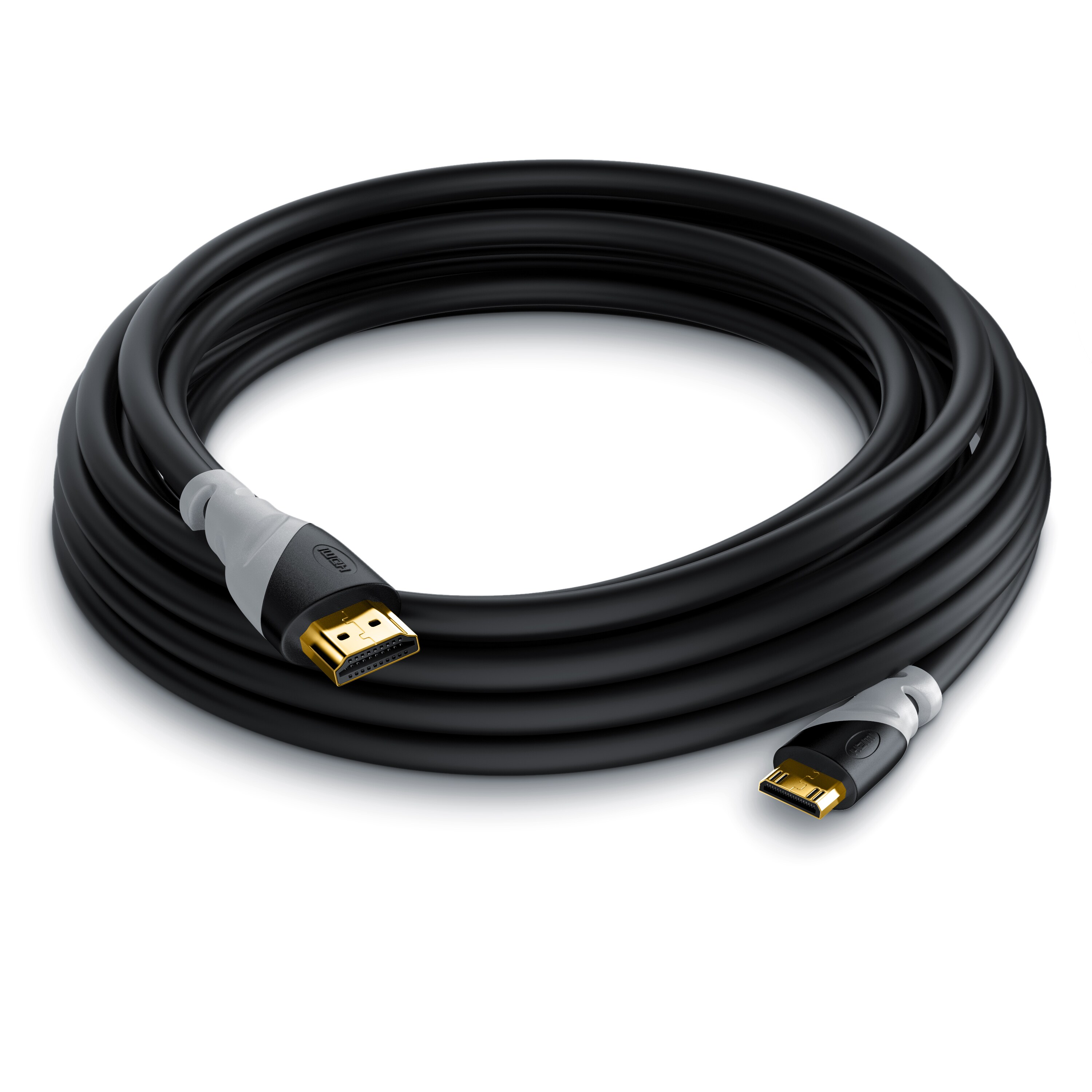 CSL HDMI Typ C (Mini) 2.0 zu HDMI Typ A Kabel, Ultra HD, UHD, 2160p, 4k bei 30 Hz, 1080p, 3D, Ethernet - 10m