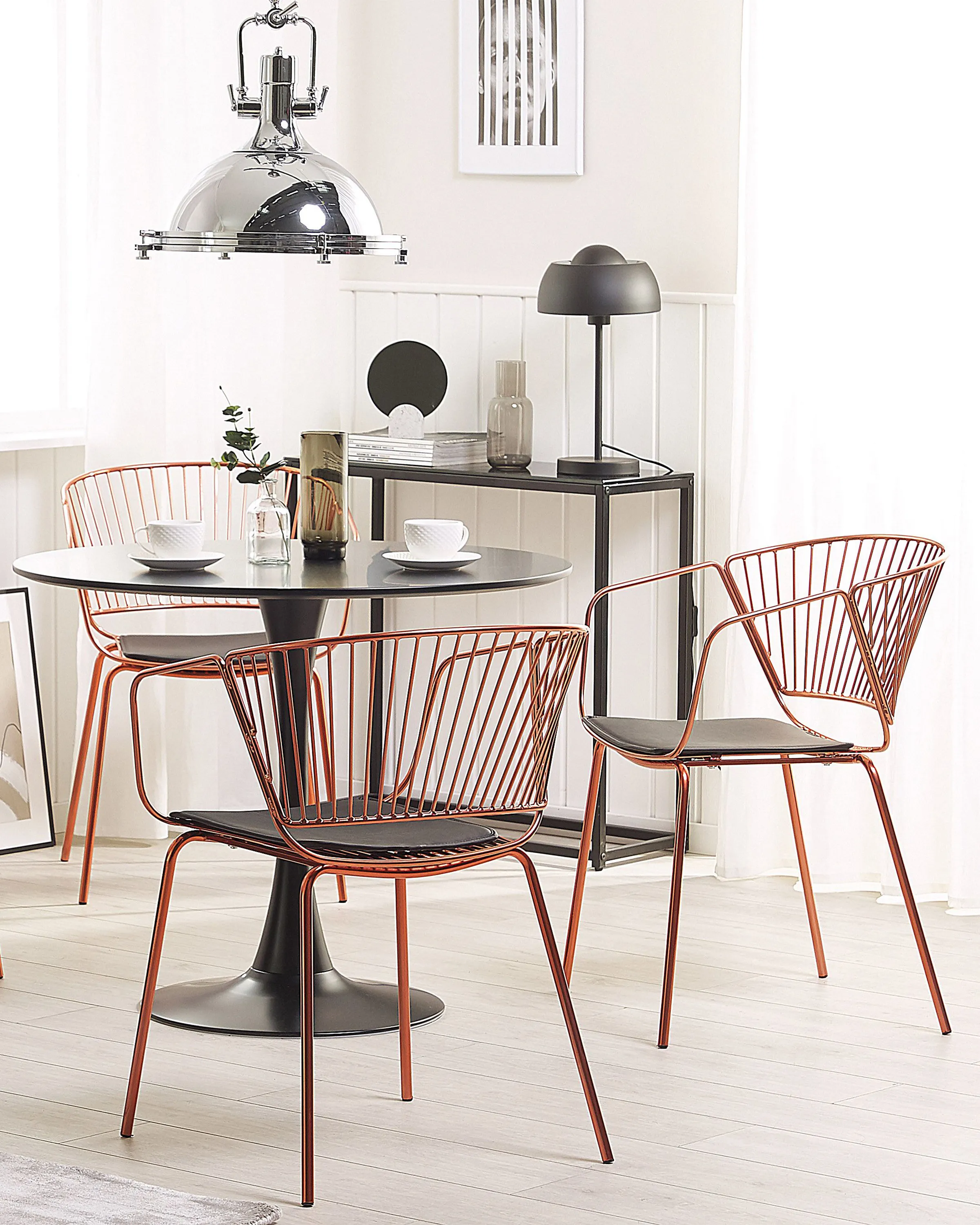 Set van 2 eetkamerstoelen RIGBY Metaal Koper
